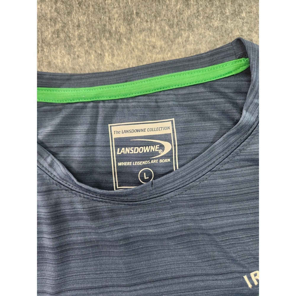Lansdowne IRELAND Mens Large Rugby Shirt Short Sleeve Stretch Logo - Picture 4 of 12